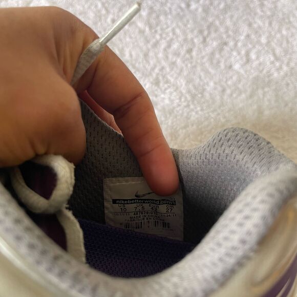 Nike Women's Air Max Running Sneakers Gray Purple Shoes Size 10 - Picture 3 of 11